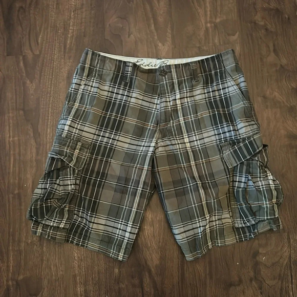Green Plaid Eddie Bauer Shorts - Picture 1 of 5